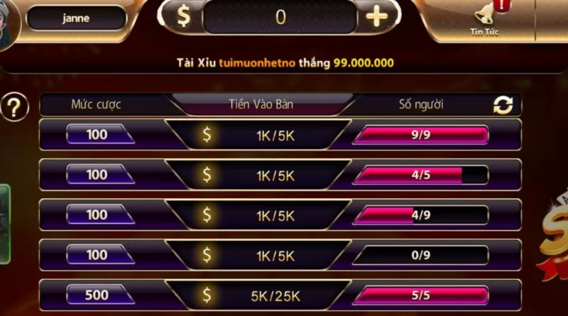 Kham pha cach choi gam bai lieng tai Sunwin 3