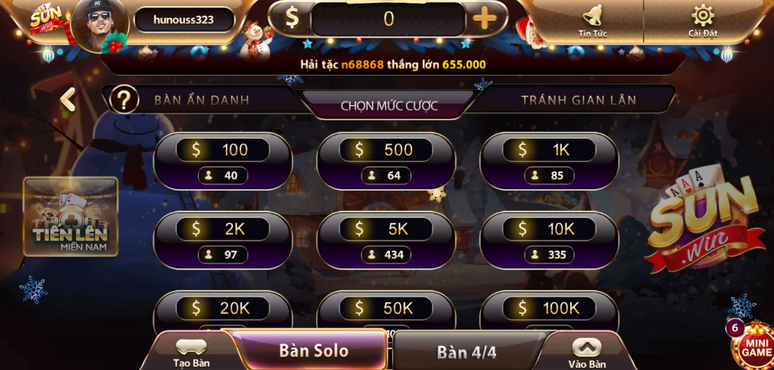 Tim hieu ve cach choi game bai tien len mien nam sunwin 3